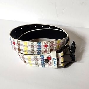 "DAKINE" PLAID LEATHER BELT SZ S L/M